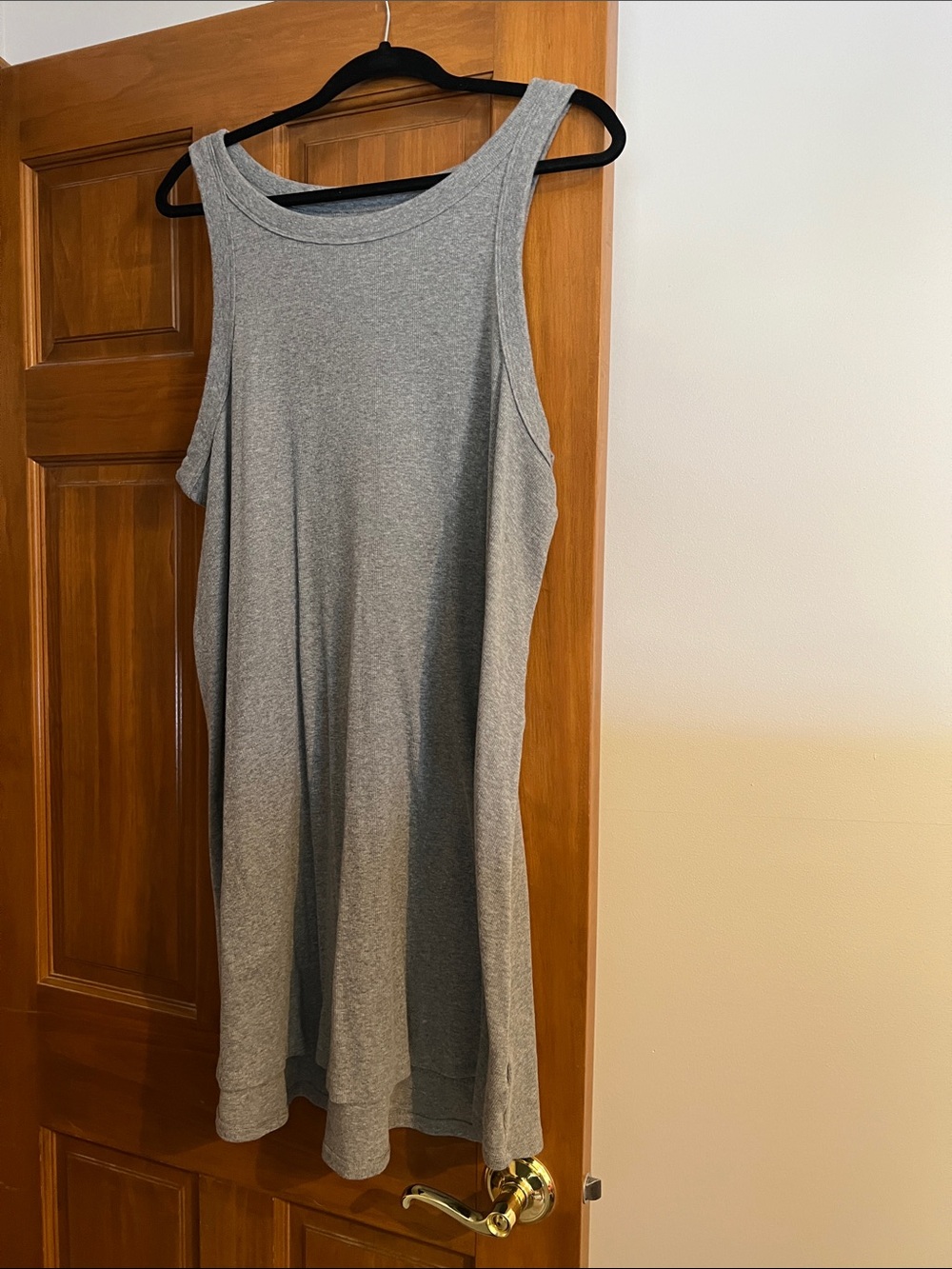 Falls Creek Grey Ribbed Sleeveless Tank Dress - Picture 5 of 8